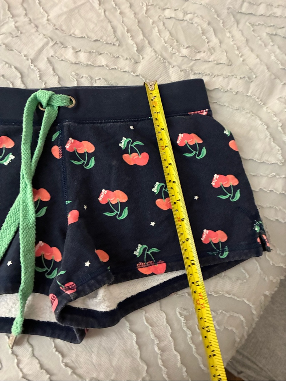 Y2K Juicy Couture Rare Cherry Terry Cloth Shorts L - Picture 6 of 8